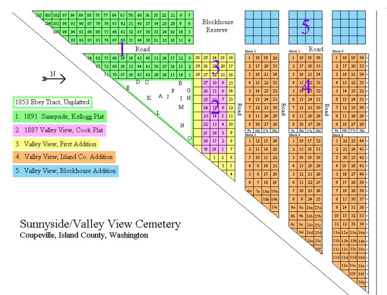 Map of Sunnyside Cemetery